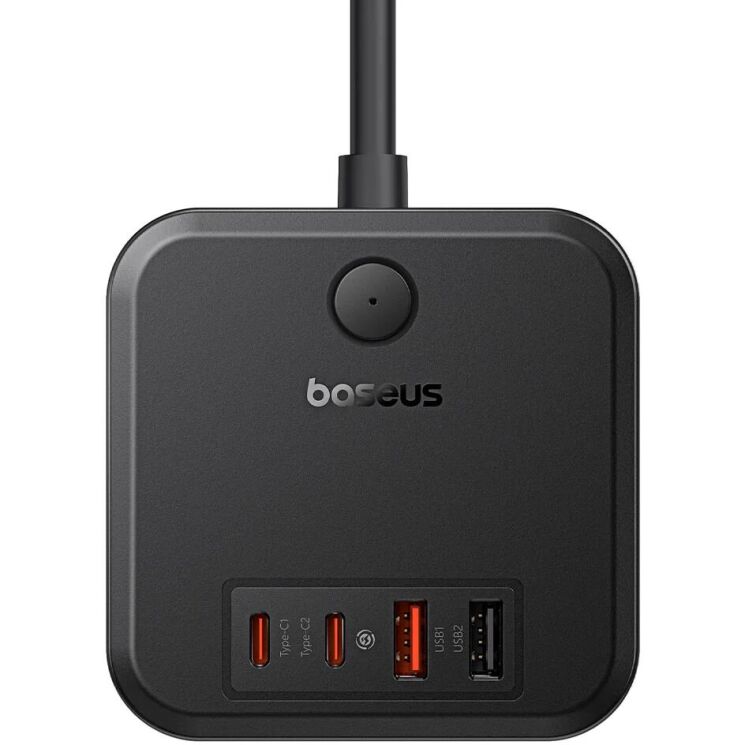 Сетевое зарядное устройство Baseus PowerCombo Cube 7-Ports Power Strip (30W) E00066400117-00 - Black: фото 2 из 19