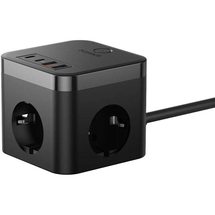 Сетевое зарядное устройство Baseus PowerCombo Cube 7-Ports Power Strip (30W) E00066400117-00 - Black: фото 4 из 19