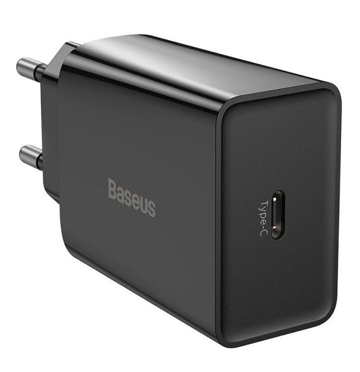 Мережевий зарядний пристрій Baseus Speed Mini Quick Charger 1C (20W) - Black: фото 1 з 5