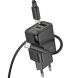 Сетевое зарядное устройство Hoco N63 PD30W + QC3.0 (USB + Type-C) + кабель Type-C to Type-C - Black (960202B). Фото 3 из 5