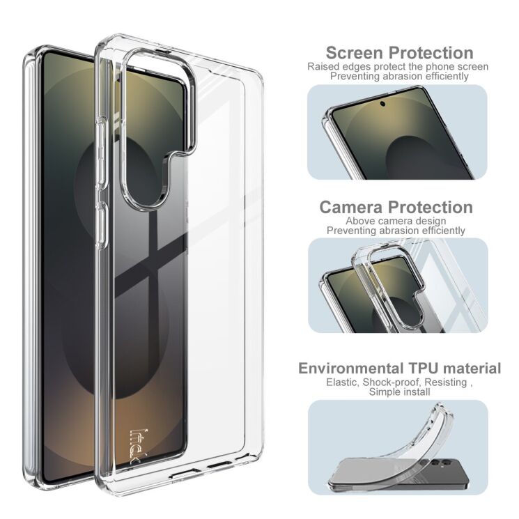 Силіконовий чохол IMAK UX-10 Series для Samsung Galaxy S25 Ultra (S938) - Transparent: фото 5 з 7