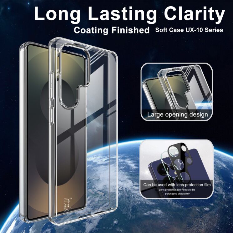Силіконовий чохол IMAK UX-10 Series для Samsung Galaxy S25 Ultra (S938) - Transparent: фото 3 з 7