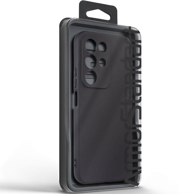 Силиконовый (TPU) чехол ArmorStandart Matte Slim Fit для Realme C85 - Black: фото 3 из 5