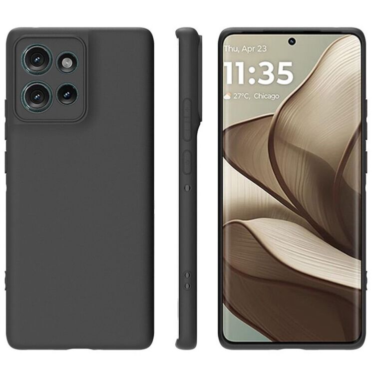 Силиконовый (TPU) чехол Deexe Matte Case для Motorola Edge 50 - Black: фото 5 из 5