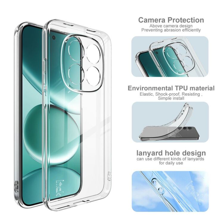 Cиліконовий (TPU) чохол IMAK UX-5 Series для Xiaomi Redmi Note 15 Pro 5G - Transparent (405001T) Cиліконовий (TPU) чохол IMAK UX-5 Series для Xiaomi Redmi Note 15 Pro 5G - Transparent: фото 5 з 7