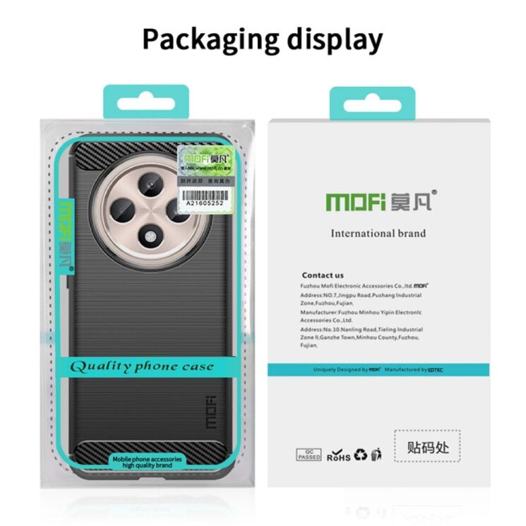 Силіконовий (TPU) чохол MOFI Carbon Fiber для OPPO Reno 12 F/FS - Black: фото 9 з 9
