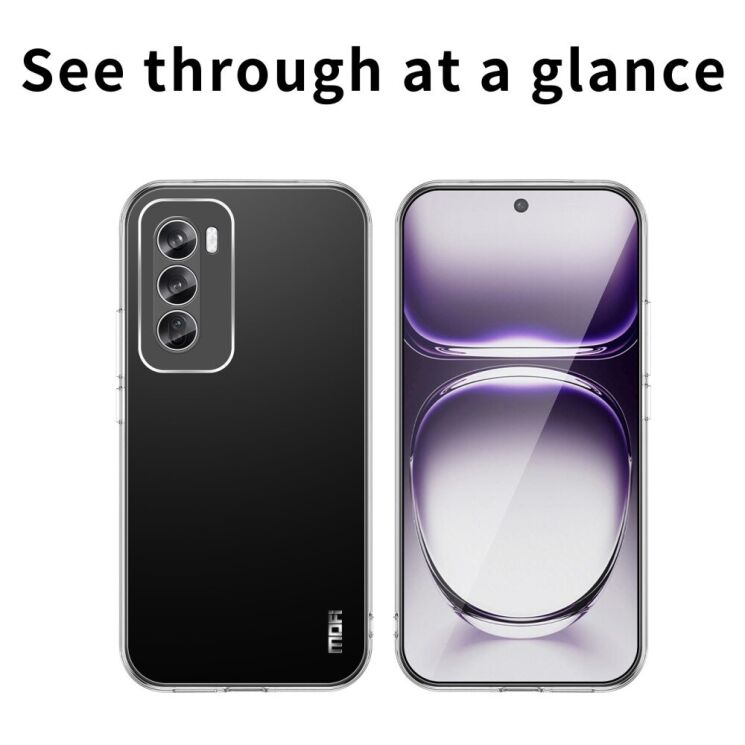 Силиконовый (TPU) чехол MOFI Thin Guard для OPPO Reno 12 - Transparent: фото 3 из 11