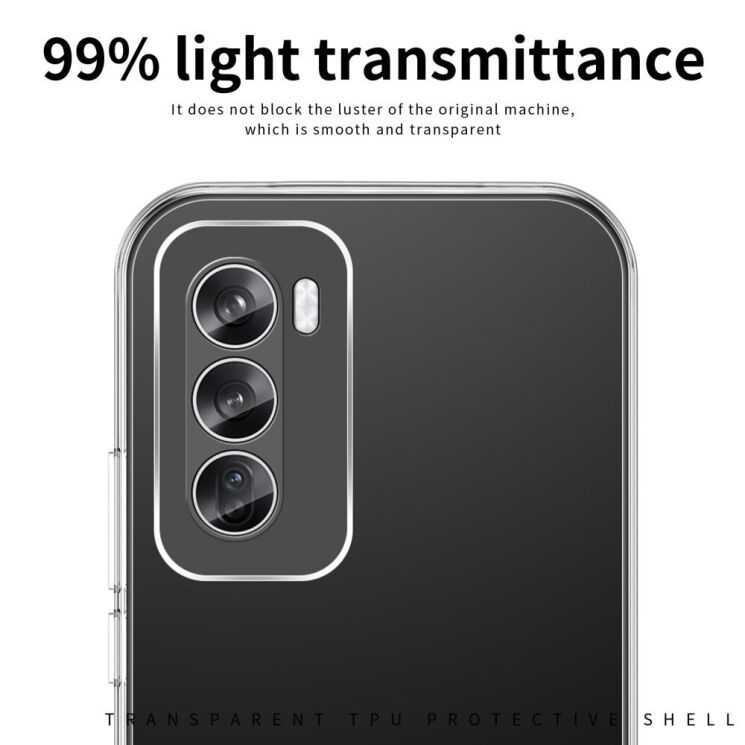 Силиконовый (TPU) чехол MOFI Thin Guard для OPPO Reno 12 - Transparent: фото 7 из 11