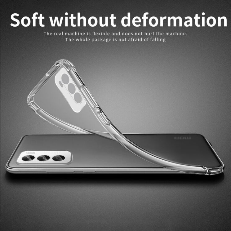 Силиконовый (TPU) чехол MOFI Thin Guard для OPPO Reno 12 - Transparent: фото 4 из 11