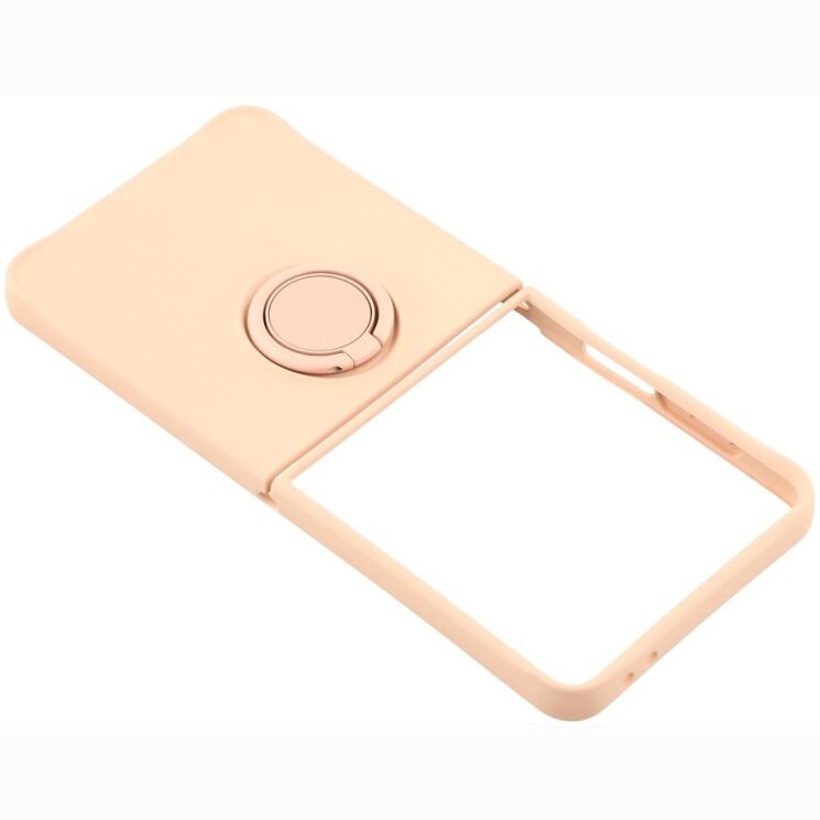 Силиконовый (TPU) чехол с кольцом Deexe Color Shell (FF) для Samsung Galaxy Flip 8 - Pink: фото 5 из 5