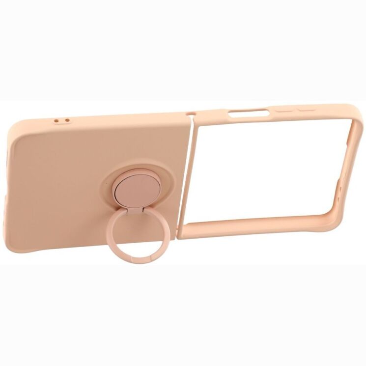 Силиконовый (TPU) чехол с кольцом Deexe Color Shell (FF) для Samsung Galaxy Flip 8 - Pink: фото 3 из 5