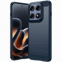 Силіконовий (TPU) чохол UniCase Carbon для Motorola Edge 70 Pro - Blue: фото 1 з 9