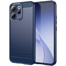 Силиконовый (TPU) чехол UniCase Carbon для OPPO Reno 15 F/FS - Blue: фото 1 из 8