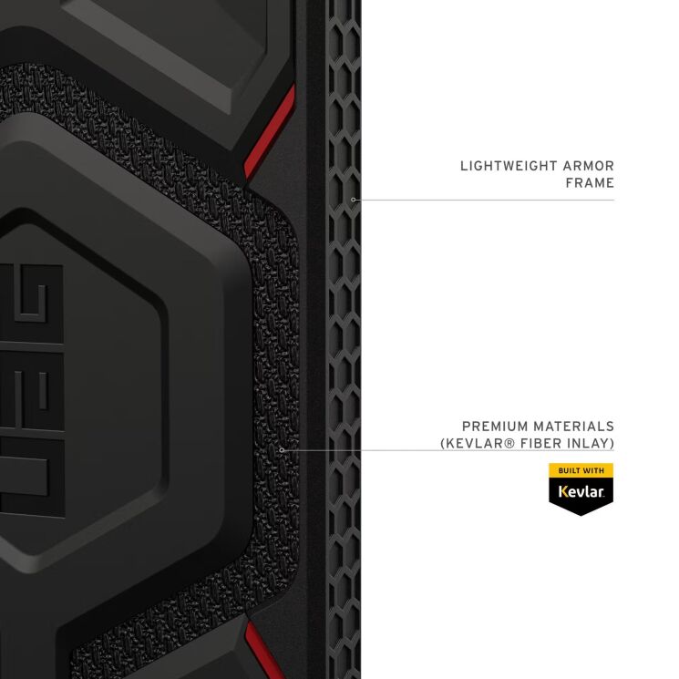 Ударостійкий чохол URBAN ARMOR GEAR (UAG) Monarch Pro Kevlar MagSafe для Samsung Galaxy S26 Plus (S947) 214514113940 - Kevlar Black: фото 7 з 10