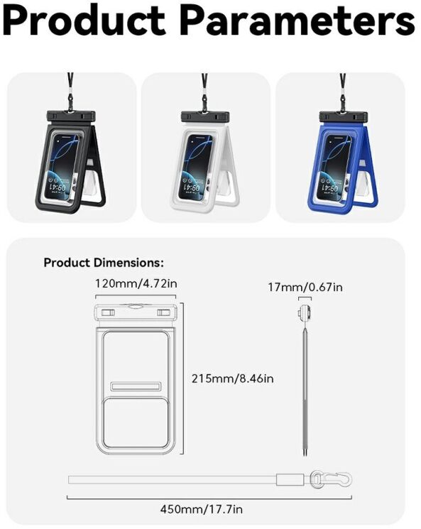 Вологозахисний чохол ESSAGER Dual Pocke - Black: фото 10 з 10