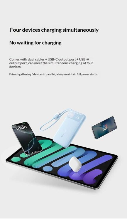 Зовнішній акумулятор Baseus EnerFill FC11 22.5W (20000mAh) E0027S04 - Black: фото 24 з 26