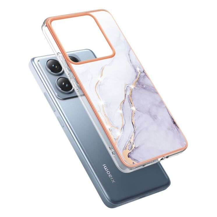 Захисний чохол Deexe Marble Case для Xiaomi 14T - White: фото 2 из 6