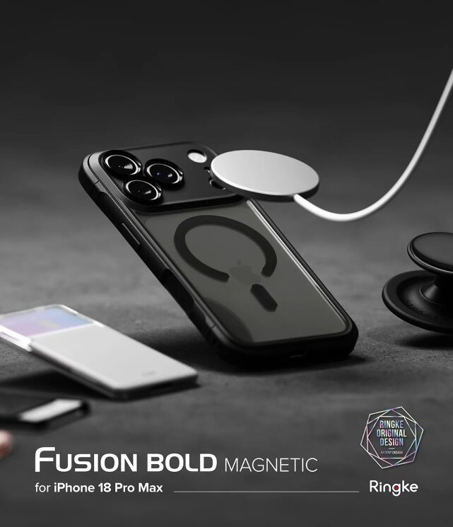 Защитный чехол Ringke Fusion Bold MagSafe для iPhone 18 Pro Max / 17 Pro Max (8800380461666) - Matte Black (423981MB) Защитный чехол Ringke Fusion Bold MagSafe для iPhone 18 Pro Max / 17 Pro Max (8800380461666) - Matte Black: фото 6 из 22