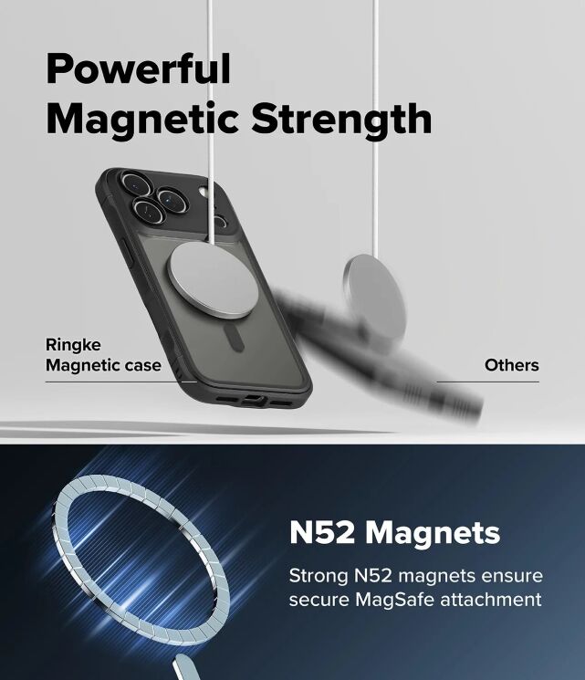 Защитный чехол Ringke Fusion Bold MagSafe для iPhone 18 Pro Max / 17 Pro Max (8800380461666) - Matte Black (423981MB) Защитный чехол Ringke Fusion Bold MagSafe для iPhone 18 Pro Max / 17 Pro Max (8800380461666) - Matte Black: фото 9 из 22