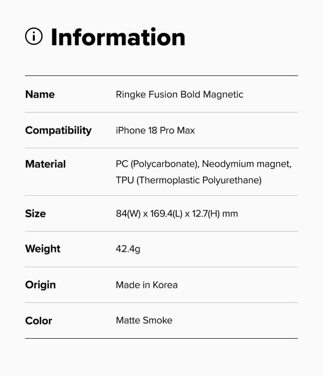 Защитный чехол Ringke Fusion Bold MagSafe для iPhone 18 Pro Max / 17 Pro Max (8800380461666) - Matte Black (423981MB) Защитный чехол Ringke Fusion Bold MagSafe для iPhone 18 Pro Max / 17 Pro Max (8800380461666) - Matte Black: фото 22 из 22