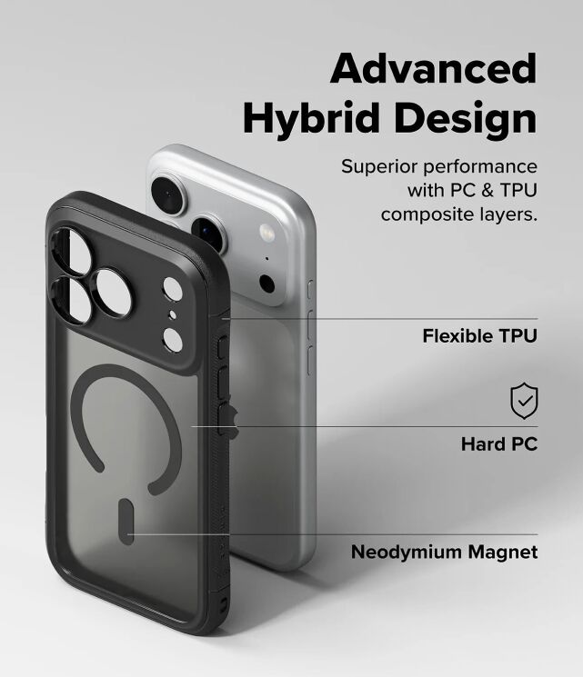 Защитный чехол Ringke Fusion Bold MagSafe для iPhone 18 Pro Max / 17 Pro Max (8800380461666) - Matte Black (423981MB) Защитный чехол Ringke Fusion Bold MagSafe для iPhone 18 Pro Max / 17 Pro Max (8800380461666) - Matte Black: фото 16 из 22