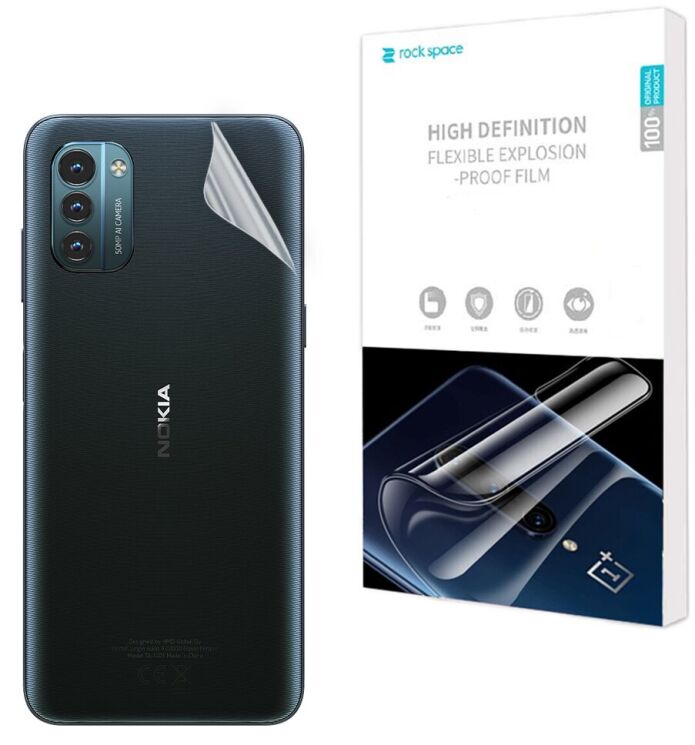 Защитная пленка на заднюю панель RockSpace Explosion-Proof SuperClear для Nokia G21 / G11: фото 1 из 9