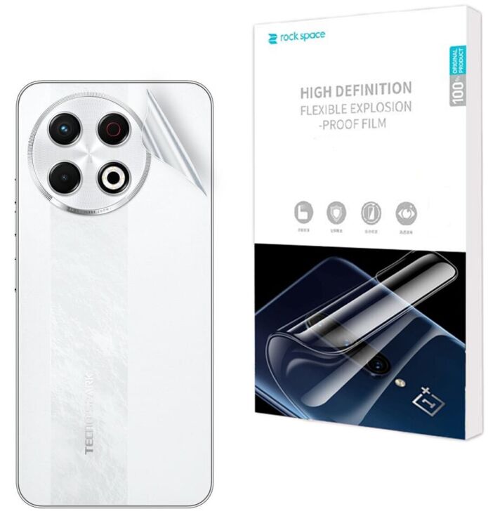Захисна плівка на задню панель RockSpace Explosion-Proof SuperClear для TECNO Spark 30 Pro: фото 1 з 9