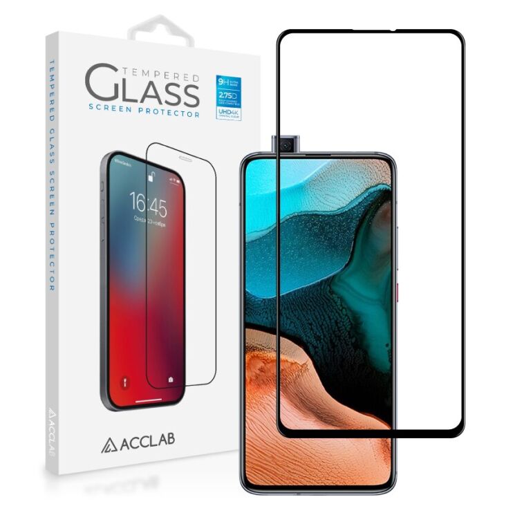 Защитное стекло ACCLAB Full Glue для Xiaomi Poco F2 Pro / Redmi K30 Pro - Black: фото 1 из 6