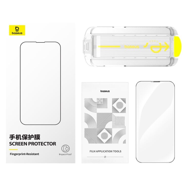 Захисне скло Baseus Full Glue для Apple iPhone 15 Plus / iPhone 16 Plus - Black: фото 2 з 4