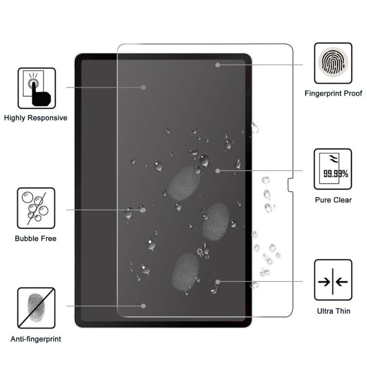 Защитное стекло Deexe Clear Glass для Samsung Galaxy Tab S10 FE Plus: фото 2 из 4