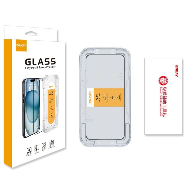 Защитное стекло ENKAY Easy Install Full Glue для Xiaomi 15T - Black: фото 7 из 7