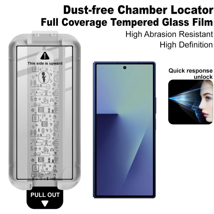 Захисне скло IMAK Easy Install Full Glue для Samsung Galaxy Fold 7 - Black: фото 2 з 9