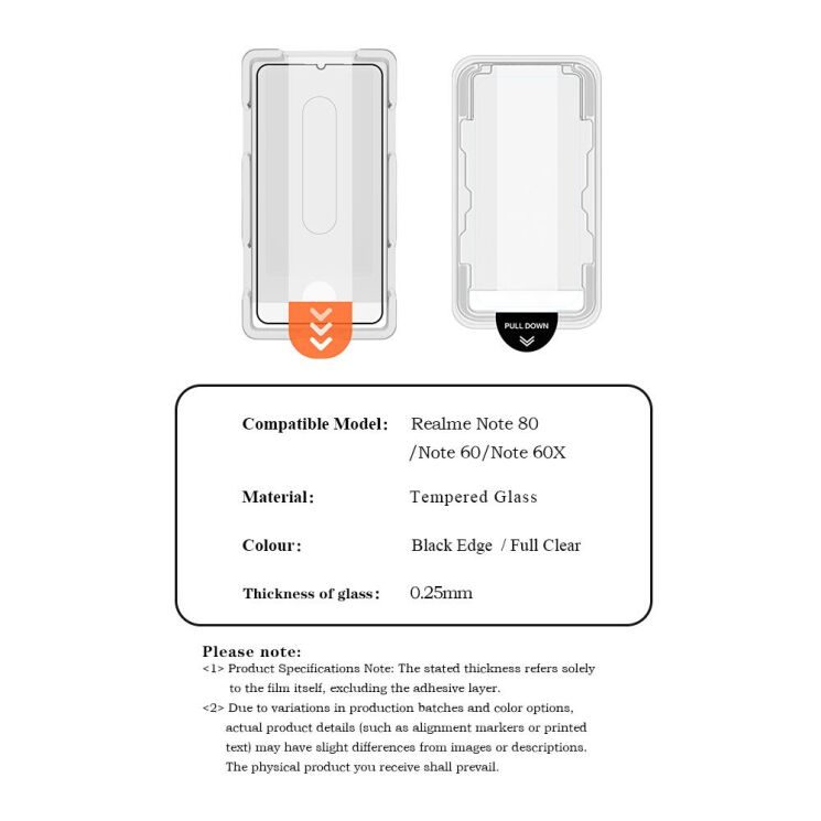 Захисне скло LEREACH Tempered Glass Full Screen Protector для Realme Note 80 / Note 60 / Note 60x - Black (412414B) Захисне скло LEREACH Tempered Glass Full Screen Protector для Realme Note 80 / Note 60 / Note 60x - Black: фото 12 з 12