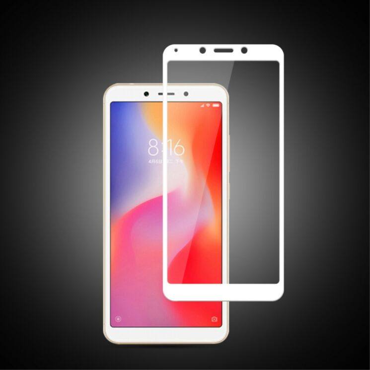 Защитное стекло MOCOLO 3D Silk Print для Xiaomi Redmi 6 / Redmi 6A - White: фото 1 из 9