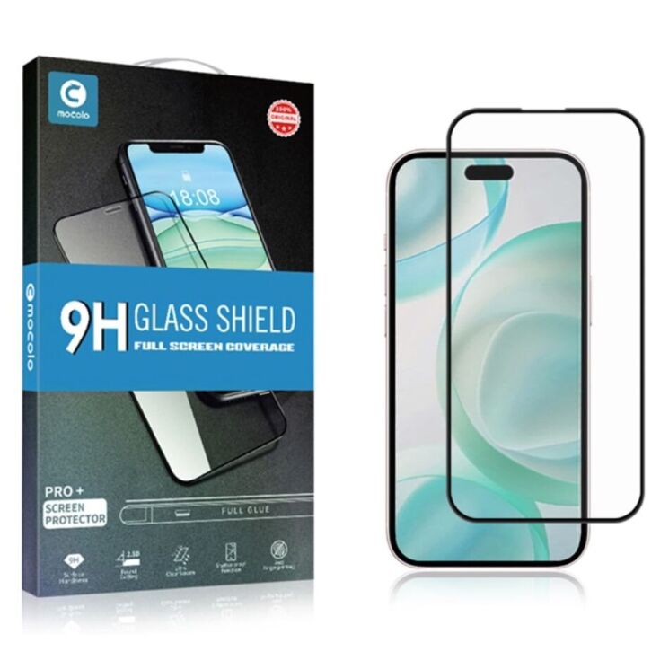 Защитное стекло MOCOLO Full Glue Cover для Apple iPhone 16 Pro - Black: фото 6 из 6