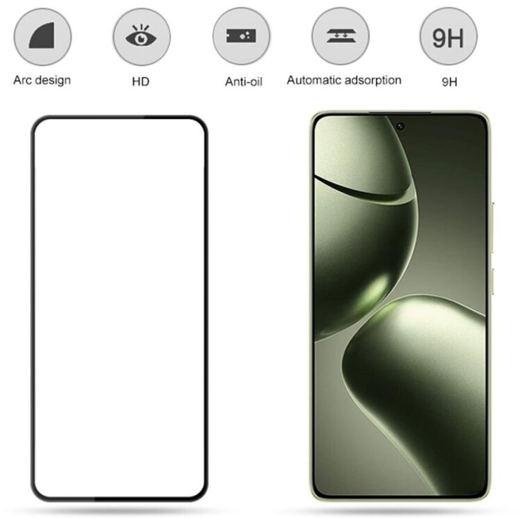 Защитное стекло MOCOLO Full Glue Cover для Xiaomi 14T / 14T Pro - Black: фото 3 из 9
