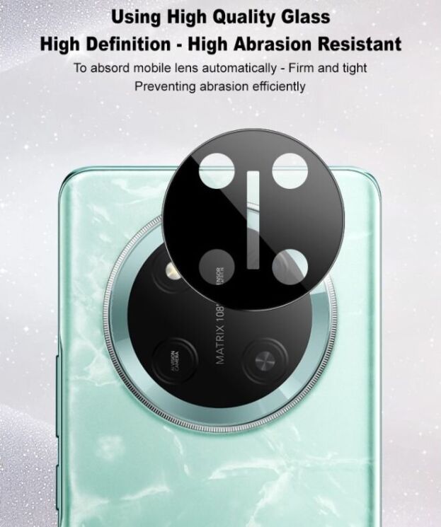 Защитное стекло на камеру IMAK Black Glass Lens для Honor Magic 7 Lite - Black: фото 6 из 9