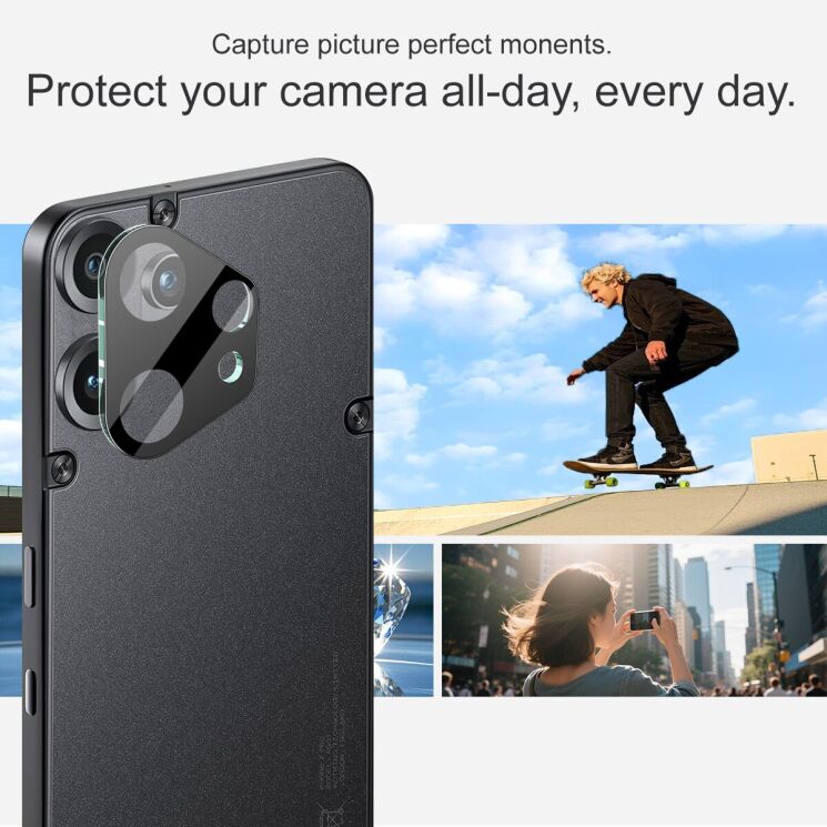 Захисне скло на камеру IMAK Black Glass Lens для Nothing CMF Phone 2 Pro - Black: фото 7 з 8
