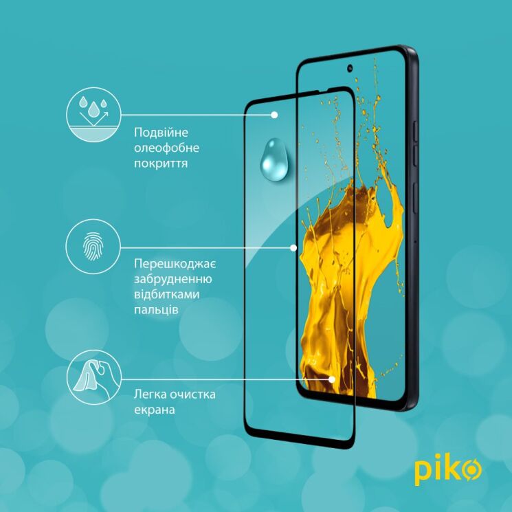 Защитное стекло Piko Full Glue для Motorola Moto G57 Power - Black: фото 5 из 5