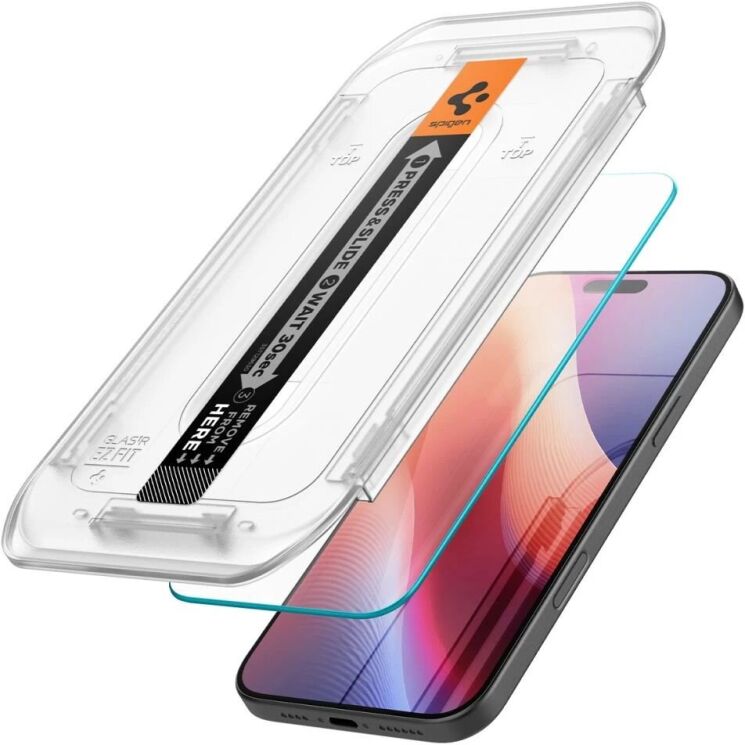 Защитное стекло Spigen (SGP) Glas.tR EZ Fit для Apple iPhone 16 Pro: фото 2 из 12