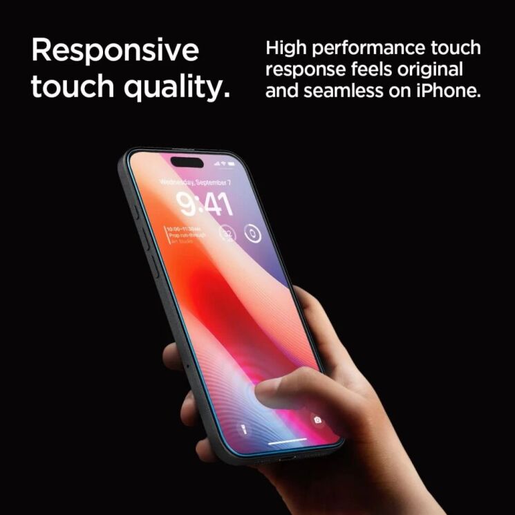 Защитное стекло Spigen (SGP) Glas.tR EZ Fit для Apple iPhone 16 Pro: фото 11 из 12