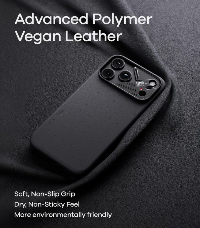 Захисний чохол AULUMU Particle Vegan Leather Case для iPhone 18 Pro Max / 17 Pro Max - Dark Cherry (423921WR) Захисний чохол AULUMU Particle Vegan Leather Case для iPhone 18 Pro Max / 17 Pro Max - Dark Cherry: фото 10 з 10