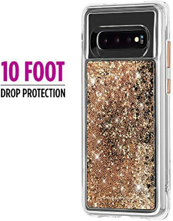 Защитный чехол Case-Mate Waterfall Glitter для Samsung Galaxy S10 Plus (G975) CM038580 - Gold: фото 2 из 3
