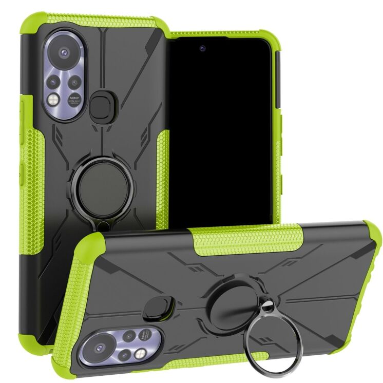 Защитный чехол Deexe Armor Bear для Infinix Hot 11s (X6812) - Green: фото 1 из 7