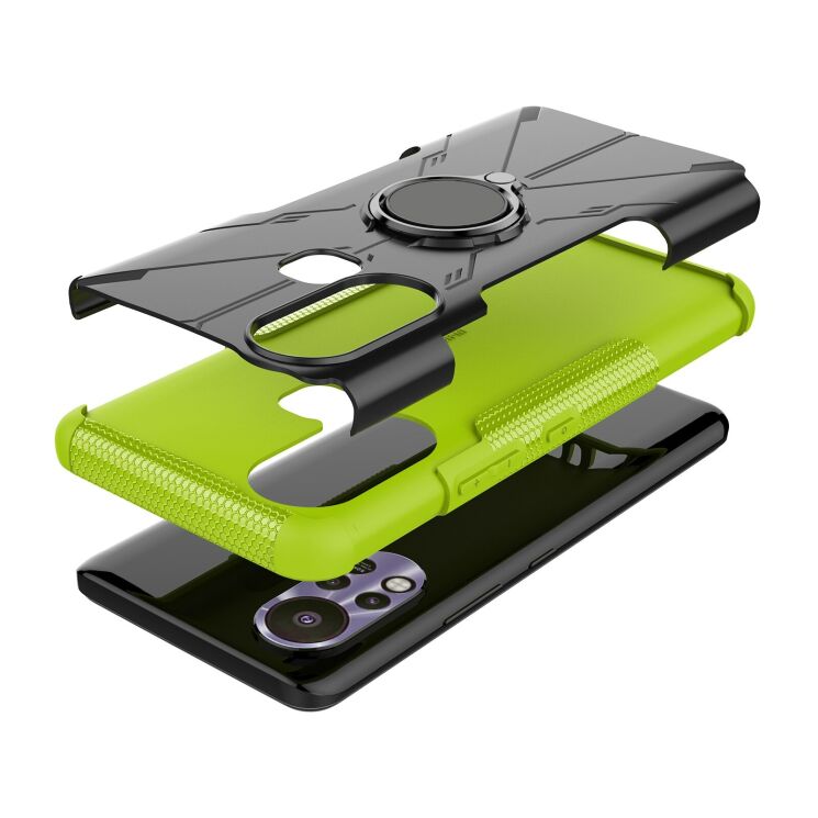 Защитный чехол Deexe Armor Bear для Infinix Hot 11s (X6812) - Green: фото 6 из 7
