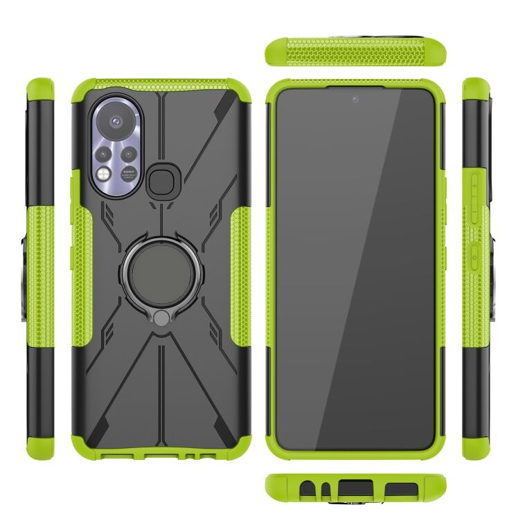 Защитный чехол Deexe Armor Bear для Infinix Hot 11s (X6812) - Green: фото 2 из 7