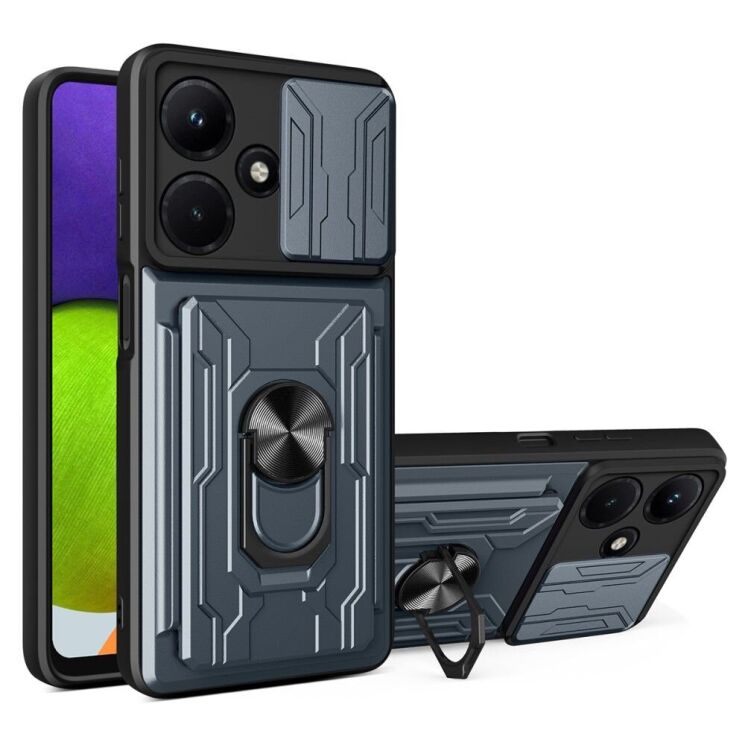 Защитный чехол Deexe Armor Slider для Infinix Hot 30i - Titanium Grey: фото 1 из 7