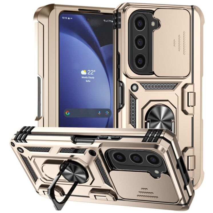 Защитный чехол Deexe Armor Slider (FF) для Samsung Galaxy Fold 6 - Gold: фото 1 из 10