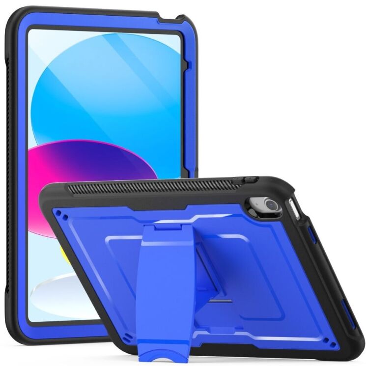 Защитный чехол Deexe Armor Stand для Apple iPad 10.9 (2022) / iPad 11 (2025) - Dark Blue: фото 1 из 11