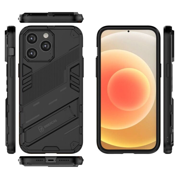Захисний чохол Deexe Bibercas для Apple iPhone 14 Pro - Black: фото 3 з 6